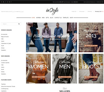 Start your online store right away with this responsive eCommerce template.