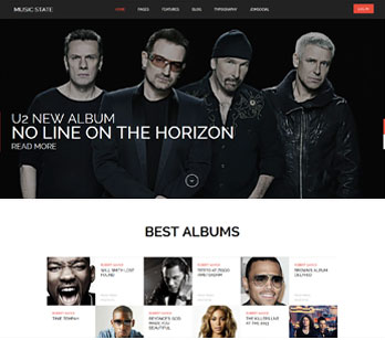 An amazing template perfect for building a social music or bands website
