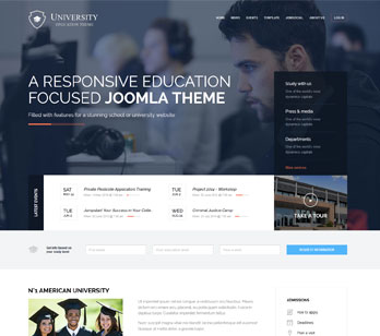This educational template can save your time and effort in building out school or college  website.